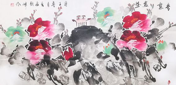 郭银峰国画作品《春意盎然》.jpg