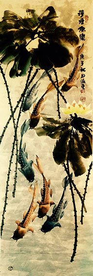 王海东作品《荷塘鱼乐》.jpg