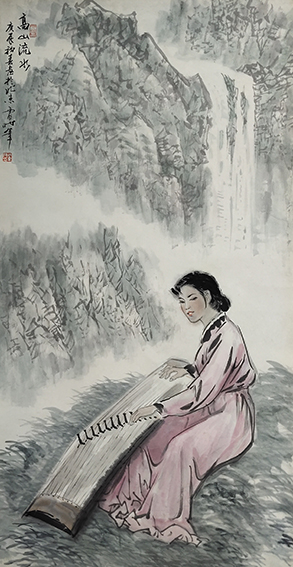 《高山流水》 136X68cm 2000年作.jpg