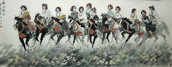 《康巴盛会》145X380cm 2013年作.jpg