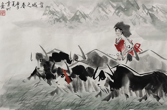 《雪域之春》70X103cm 2020年作.jpg