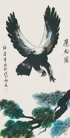 江荣宇作品《鹰松图》.jpg