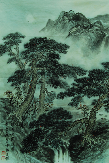 1朱学龙作品《明月松间照，清泉石上流》.JPG