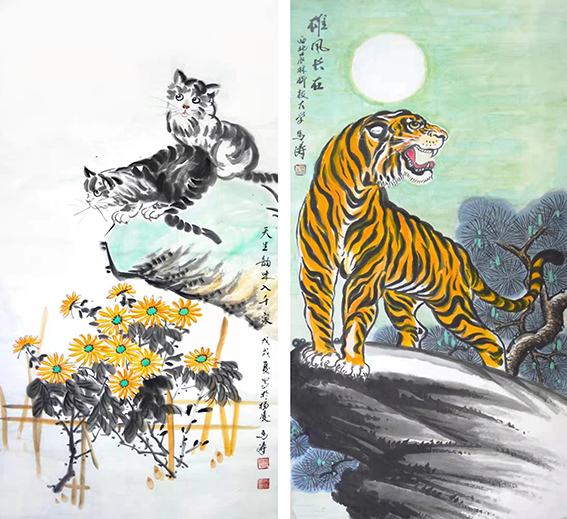 马涛作品《天生韵味入千家》 《雄风长在》.jpg