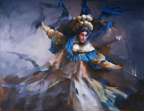 赵新颖作品《穆桂英》系列之一 规格：120cm×90cm 创作年代：2014年.jpg
