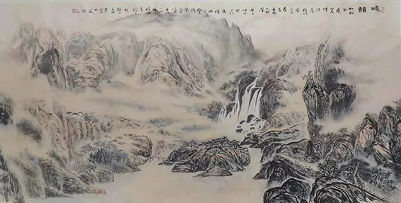 胡小成作品2《晓韵》规格：138cm×69cm.jpg