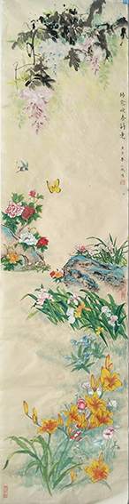 胡小成作品9《韩愈晚春诗意》34cm×138cm.jpg