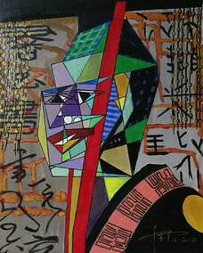 冯千野作品《武士》48X59cm.jpg