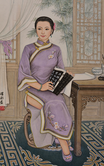 肖耀彩作品1《潇湘才女》98X63cm 2005年.JPG