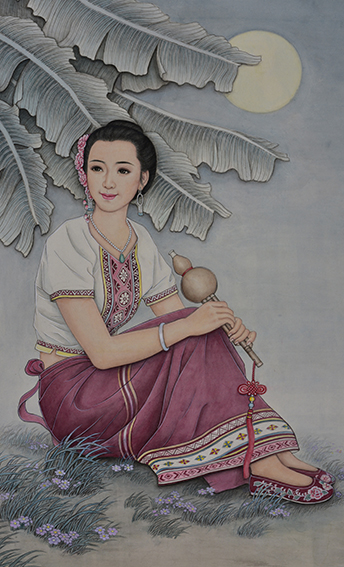 肖耀彩作品2《月光下的“少哆哩”》103X64cm       2013年.JPG