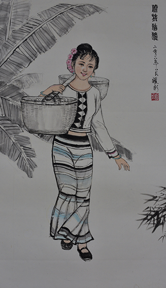 肖耀彩作品3《傣族少女》77X61cm.JPG