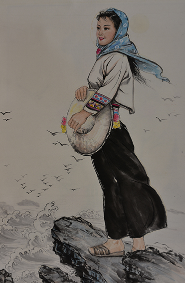 肖耀彩作品4《海的女儿》104X68cm.JPG