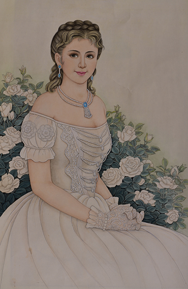 肖耀彩作品7《茜茜公主》97X64cm.JPG