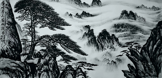 方勇作品《峰峭摩天苍松迎客》.jpg