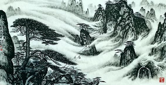 方勇作品《玉索牵锦绣，凌空上玉屏》.jpg