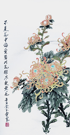 黄玉灵作品《不是花中偏爱菊，此花开尽更无花》.jpg