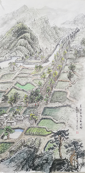 肖天宝作品《美丽富饶的新农村》.jpg