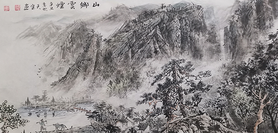 肖天宝作品《山乡云烟》.jpg
