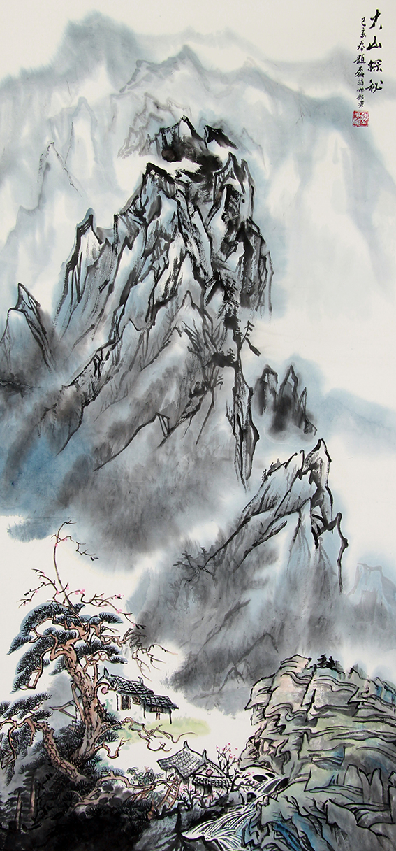 赵磊作品 《大山探秘》规格：137cmx68cm.jpg