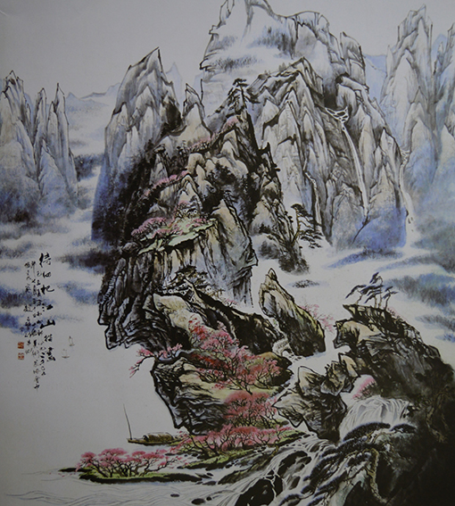 赵磊作品 《待细把江山描画》规格：180cmx180cm.JPG