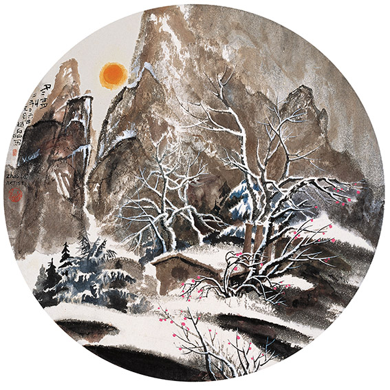 赵磊作品 《冬情》规格：直径67cm.jpg
