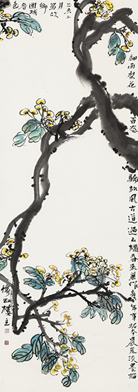 苏凤智作品《故乡团城春色》规格：132cmx40cm.jpg
