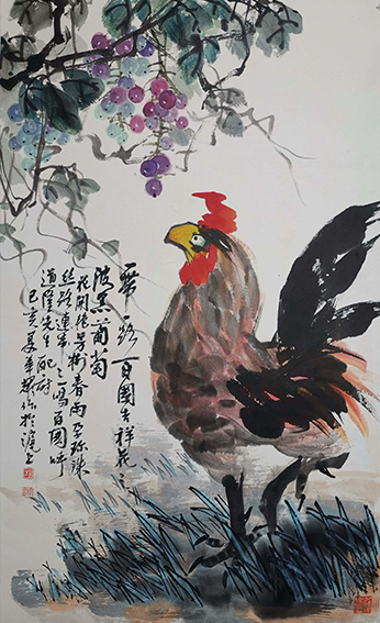 杨华耀作品 《一带一路百国吉祥花之波黑葡萄》.jpg