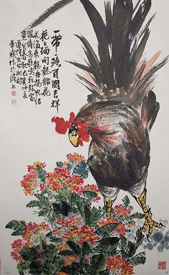 杨华耀作品 《一带一路百国吉祥花之缅甸龙船花》.jpg