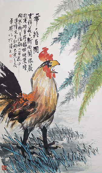 杨华耀作品 《一带一路百国吉祥花之新西兰银蕨》.jpg