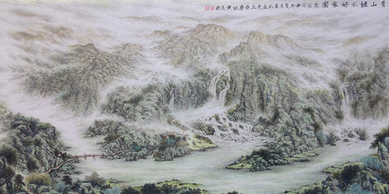 黄展时作品 《青山绿水好家园》规格：133cmx67cm.JPG