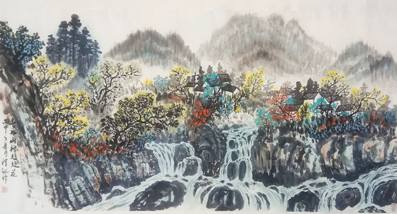 彭泽讯作品《春入山村处处花》.jpg