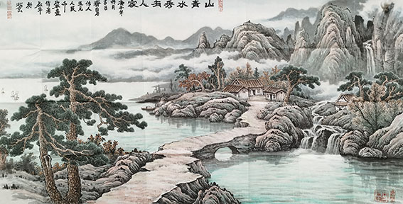 李叔平作品《山青水秀有人家》.jpg