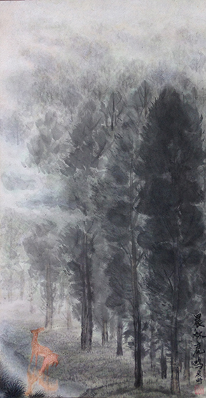 黄展时作品《晨林鹿鸣》.jpg