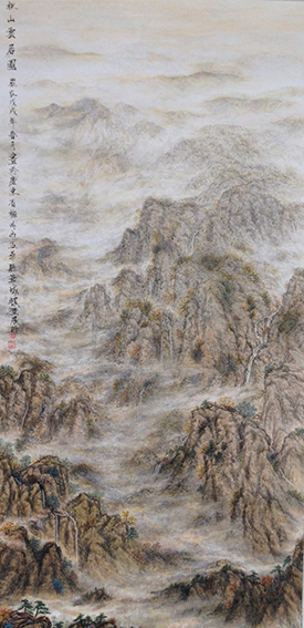 黄展时作品《秋山云居图》.jpg