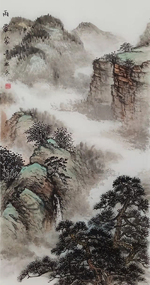寇洪文作品《雨蒙蒙》  规格：47×97cm  2021年.jpg