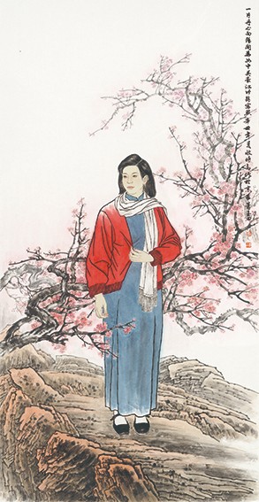 1 萧玉田 一片丹心向阳开69x138cm-.jpg