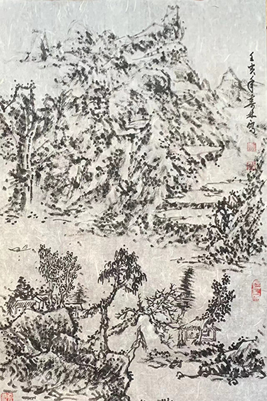 刘寿林作品《焦墨山水》 46X69cm.jpg