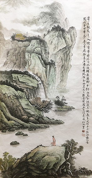 李明江 《”五言诗“意画》2021年137cmx70cm.jpg