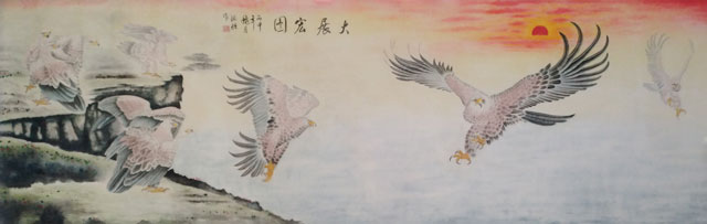 蓝仕敏作品4《大展宏图》266x86cm.jpg