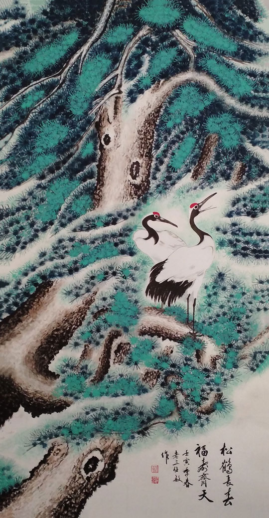 蓝仕敏作品8《松鹤长春 福寿齐天》.jpg