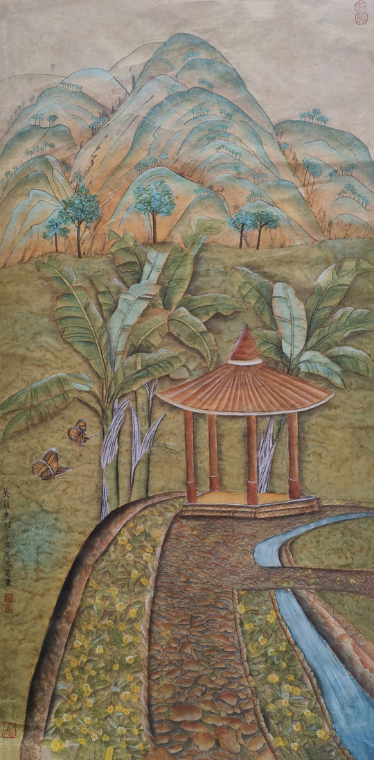 莫冬菊作品《美丽乡村》.jpg