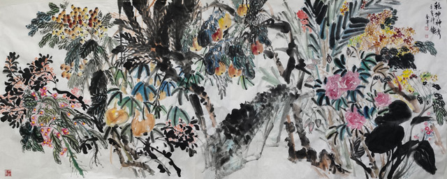 道金平作品《乾坤神秀》规格：100cmx240cm,2022年.jpg