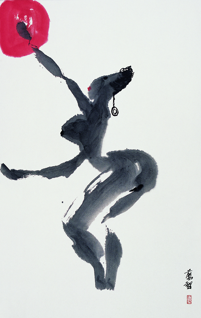 蓝犁作品4《黑丫》 44x68cm 2005年.jpg