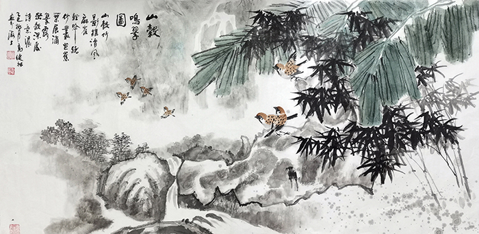 高健林作品《山谷鸣翠图》.jpg