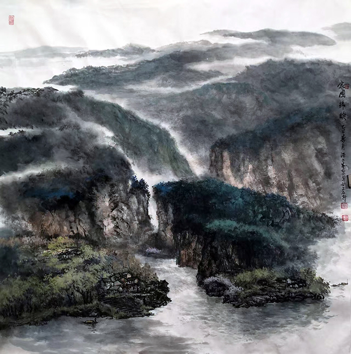 盛絜作品《家园锦绣》  规格：68×68cm.jpg