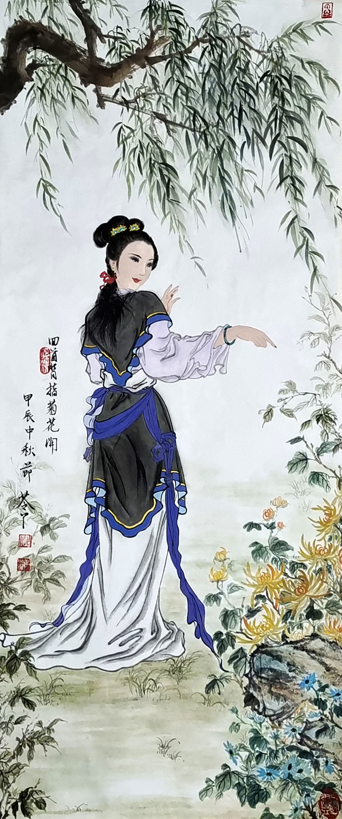 汪千龄作品1《回首背指菊花开》.jpg