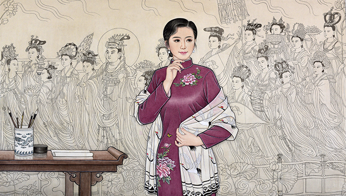 肖耀彩作品10《神仙图前的遐想》.jpg