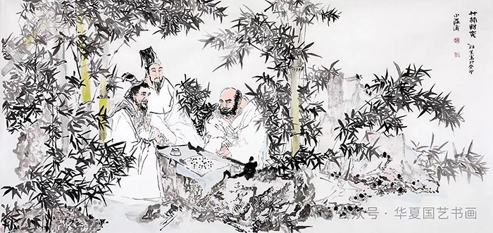 赵珂作品《竹林对弈》.jpg