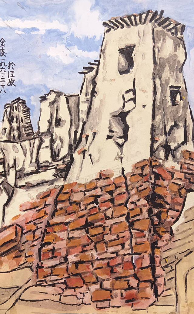 1961年3月18日  一九零四年江孜宗山抗英炮台遗址  金庆于江孜.jpg