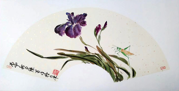 陈策作品6《夏韵》  丙申  规格：69×35cm.jpg